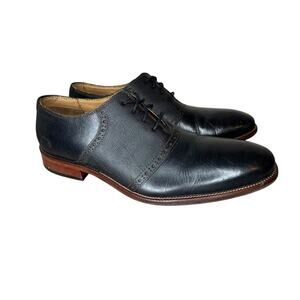 Cole Haan Williams Saddle Oxford Dress Shoe Black Leather Size 8